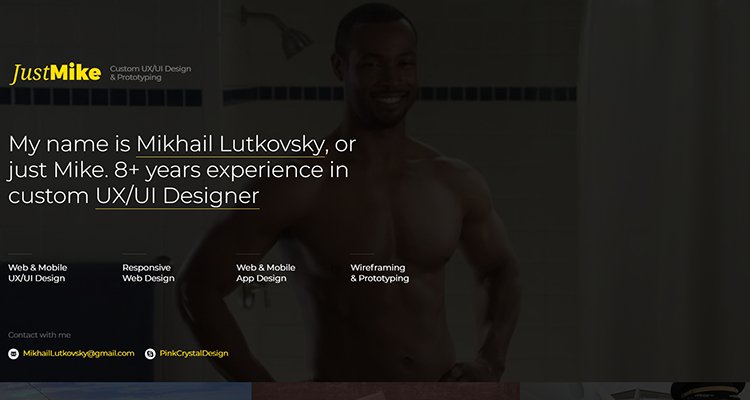 Вёрстка сайта портфолио JustMike