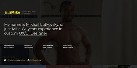 Вёрстка сайта портфолио JustMike